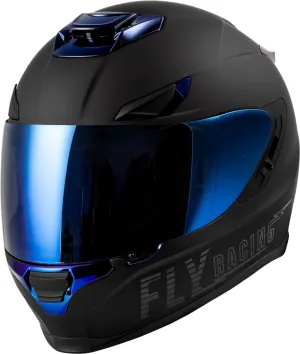 Fly Racing 73-8428X Sentinel Recon Helmet Matte Black/Blue Chrome XL