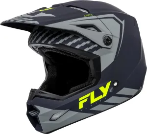 Fly Racing F73-8657YS Youth Kinetic Menace Helmet Matte Grey/Hi-Vis Ys