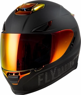 Fly Racing 73-8427M Sentinel Recon Helmet Matte Black/Fire Chrome Md