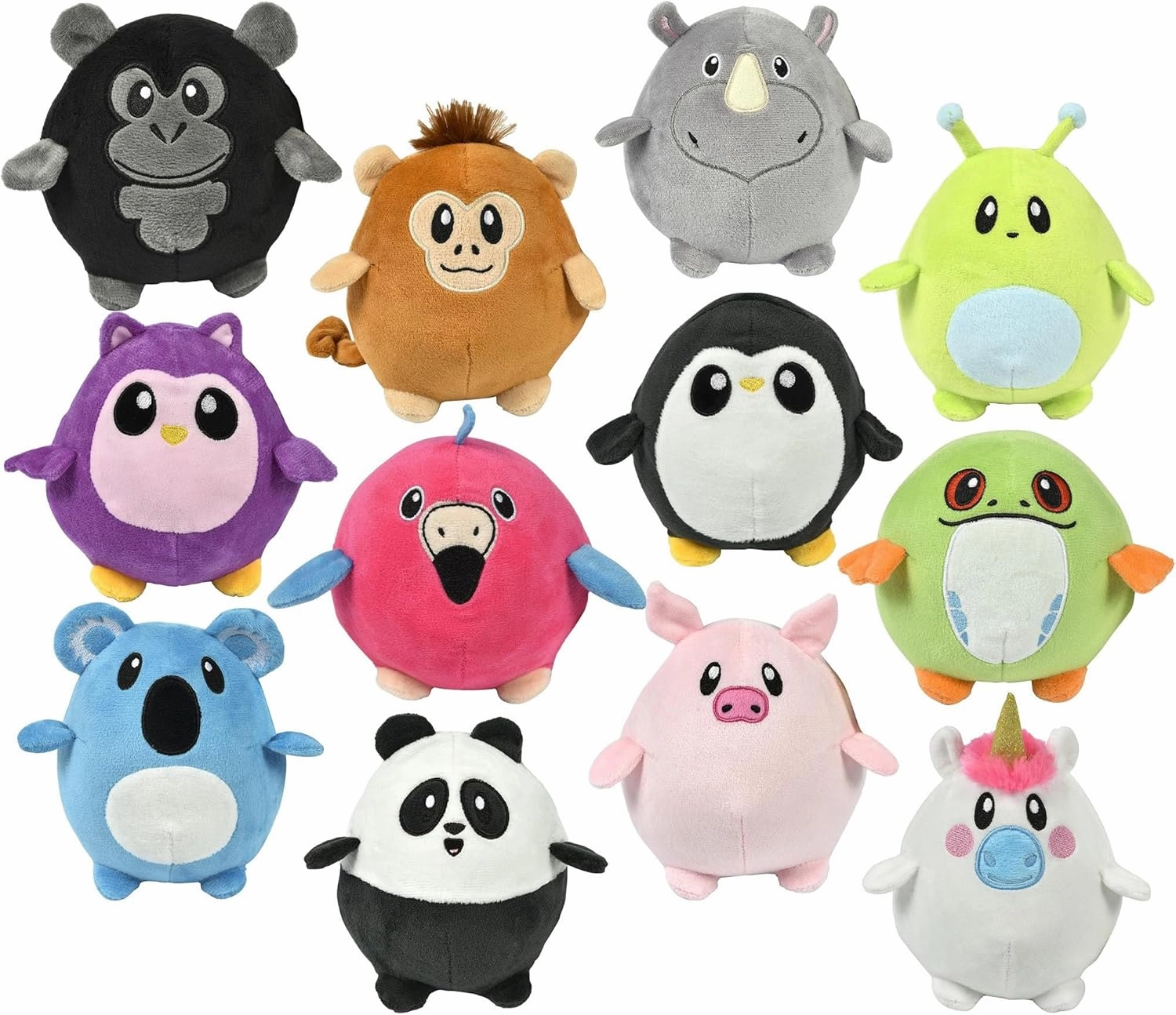 Forest & Twelfth Set of 12 Eggamals Plush Animal Toys, 5” Stuffed Sensory Toys for 0  Months, Newborns & Infants, Ideal as Stocking Stuffers, Party Favors, Classroom Rewards