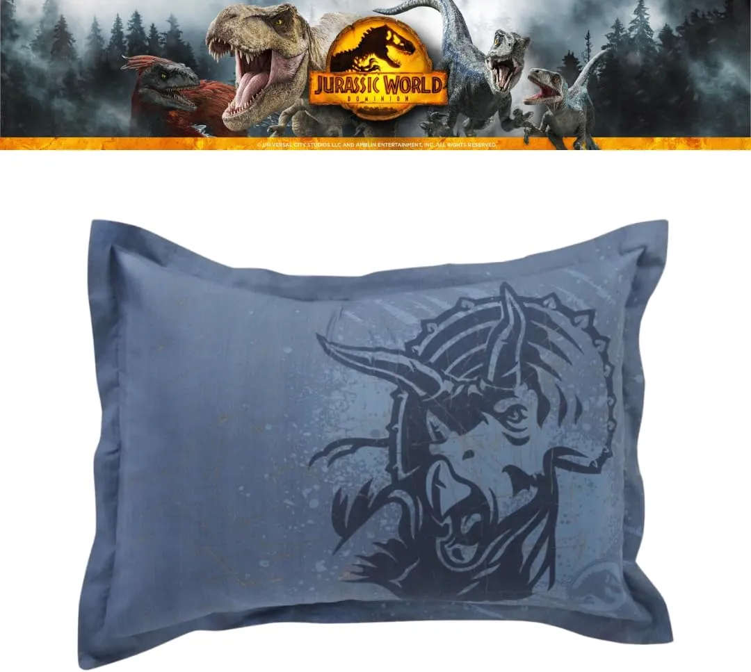 Franco Jurassic World Kids Bedding Super Soft Premium Organic Cotton Duvet Cover with Sham, 2 Piece Twin Size, (Officially Licensed Product)