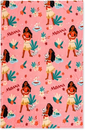 Franco Disney Princess Moana Kids Bedding Super Soft Plush Throw Blanket, 46 in x 60 in, (Officially Licensed Product)