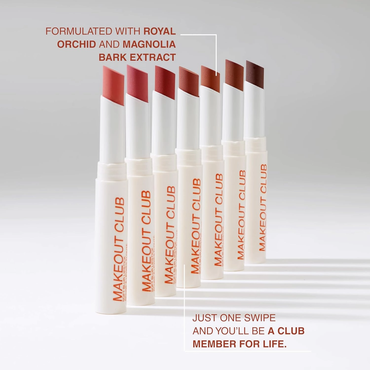 Freck Beauty MAKEOUT CLUB Soft Blur Lipstick – Medium-to-Full Coverage, 8-Hour Wear, Transfer-Proof, Buildable Soft Matte Finish, Wearable Color for All Skin Tones | LEGEND (Rich Warm Brown)