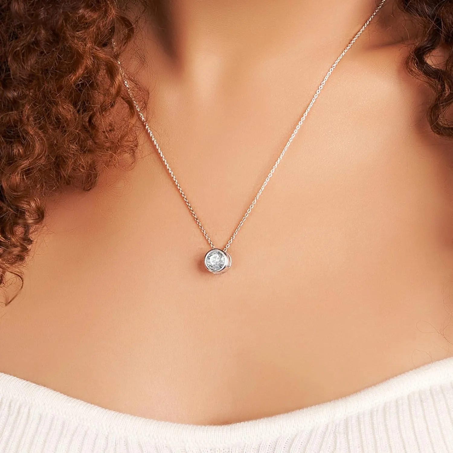FRIENDLY DIAMONDS 0.75 Carat - 6 Carat IGI Certified Lab Grown Diamond | Globe Slider Lab Diamond Necklace In 14K Or 18K White, Yellow Or Rose Gold | FG-VS1-VS2 Quality