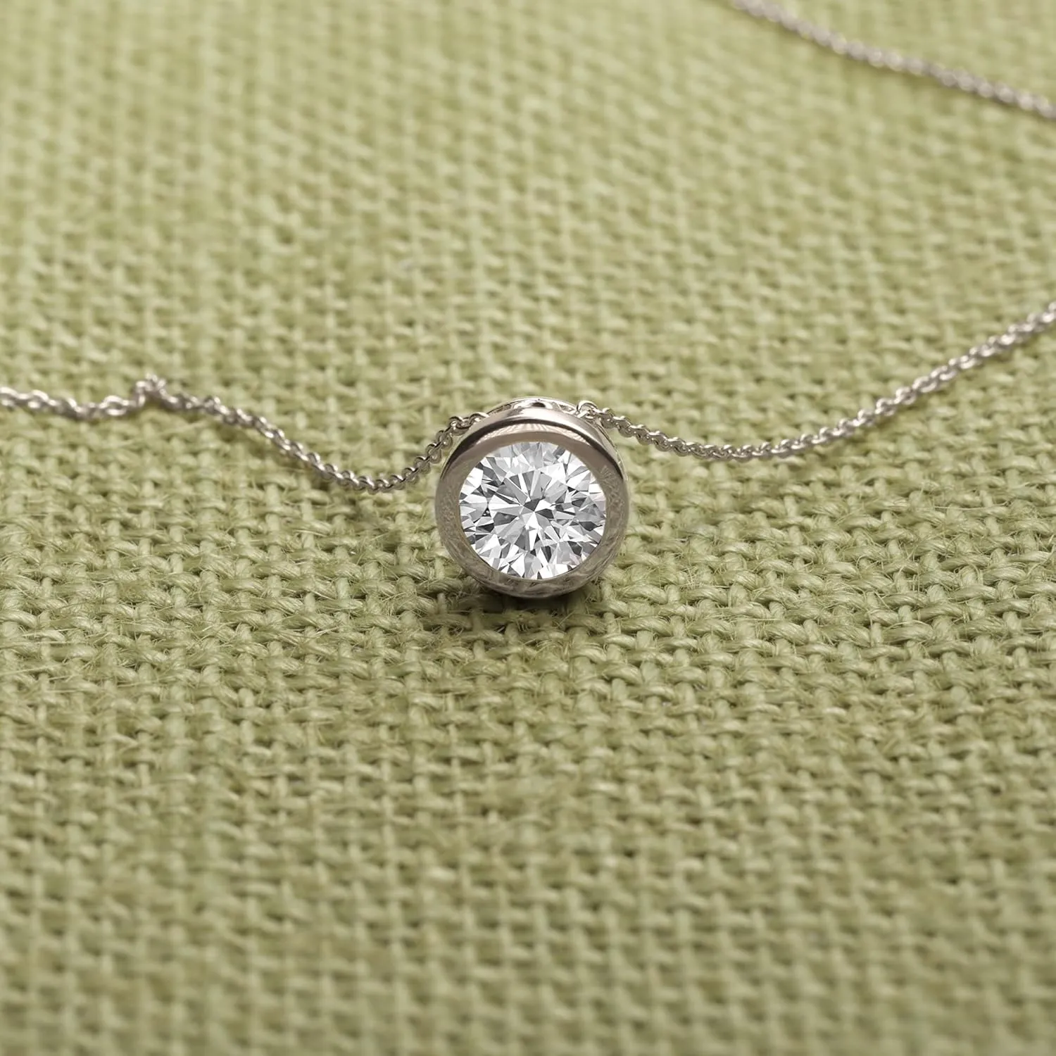 FRIENDLY DIAMONDS 0.75 Carat - 6 Carat IGI Certified Lab Grown Diamond | Globe Slider Lab Diamond Necklace In 14K Or 18K White, Yellow Or Rose Gold | FG-VS1-VS2 Quality