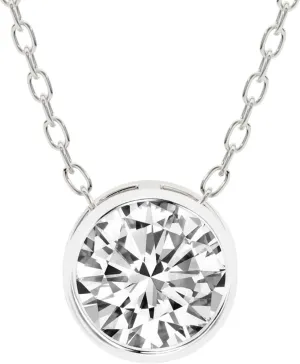 FRIENDLY DIAMONDS 0.75 Carat - 6 Carat IGI Certified Lab Grown Diamond | Globe Slider Lab Diamond Necklace In 14K Or 18K White, Yellow Or Rose Gold | FG-VS1-VS2 Quality
