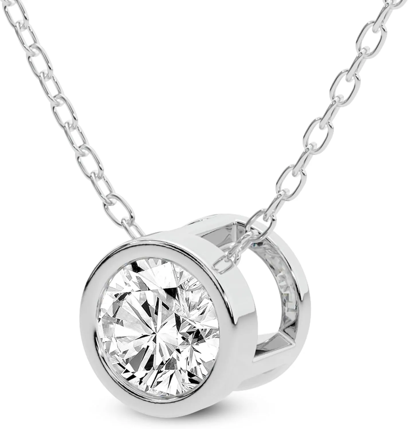 FRIENDLY DIAMONDS 0.75 Carat - 6 Carat IGI Certified Lab Grown Diamond | Globe Slider Lab Diamond Necklace In 14K Or 18K White, Yellow Or Rose Gold | FG-VS1-VS2 Quality