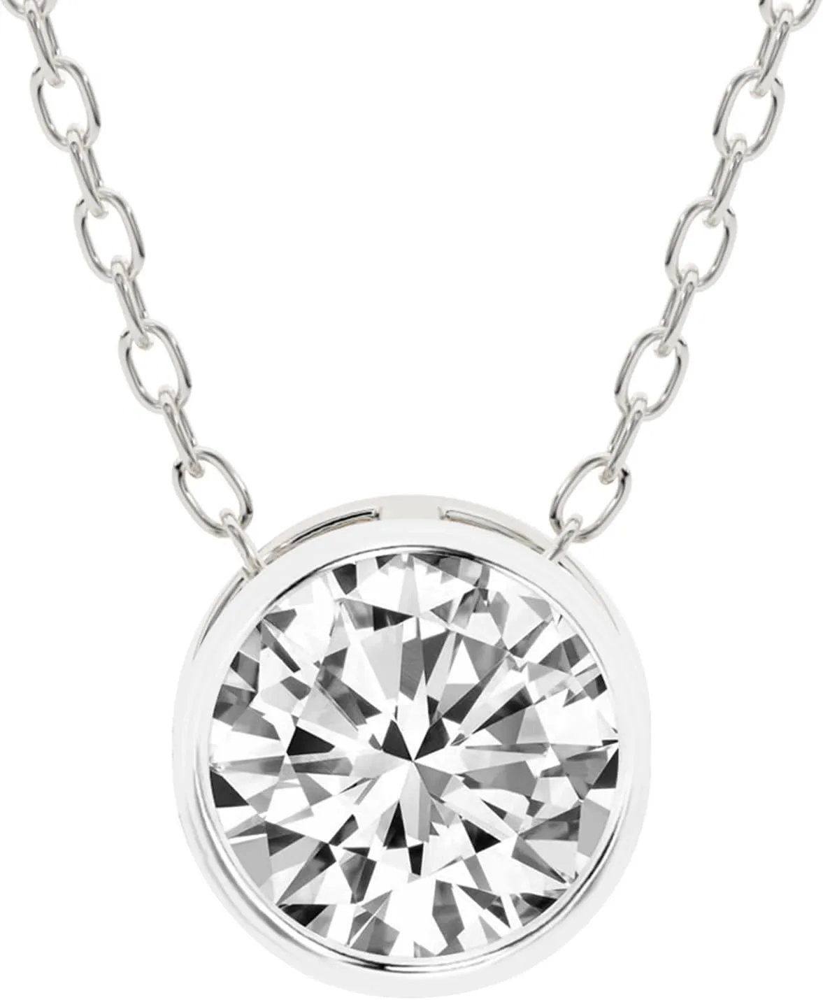 FRIENDLY DIAMONDS 0.75 Carat - 6 Carat IGI Certified Lab Grown Diamond | Globe Slider Lab Diamond Necklace In 14K Or 18K White, Yellow Or Rose Gold | FG-VS1-VS2 Quality