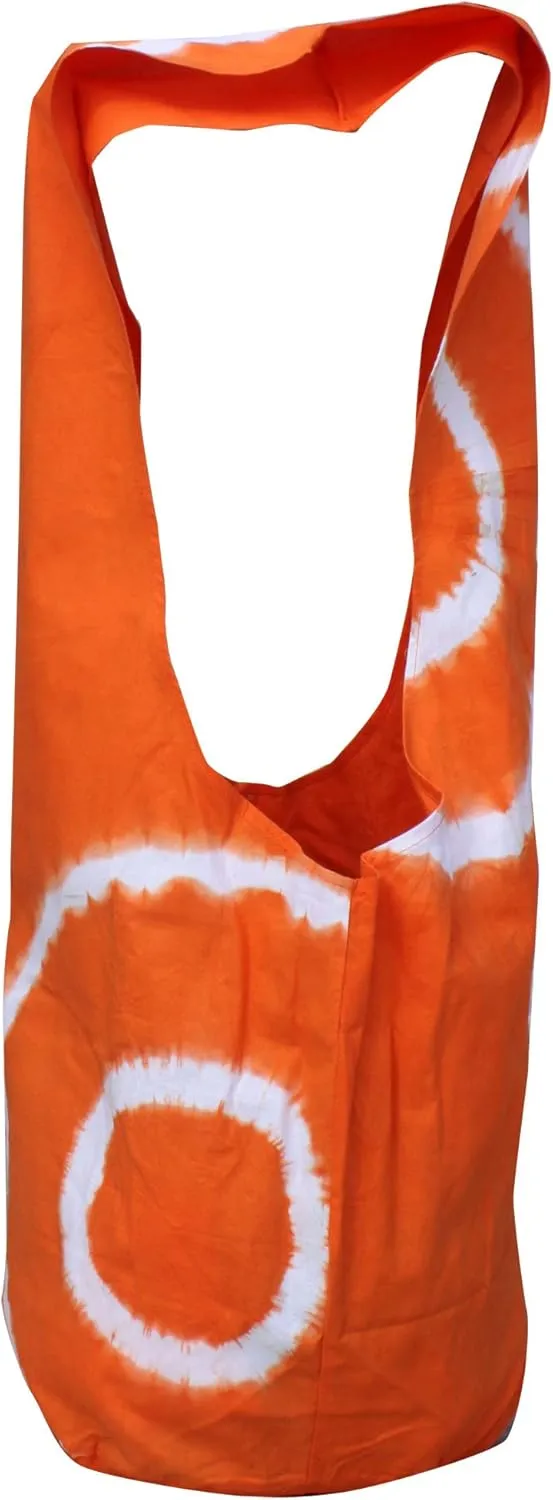 Full Funk Bold Inked Cotton Yaam Shoulder Bag, X-Large, Orange
