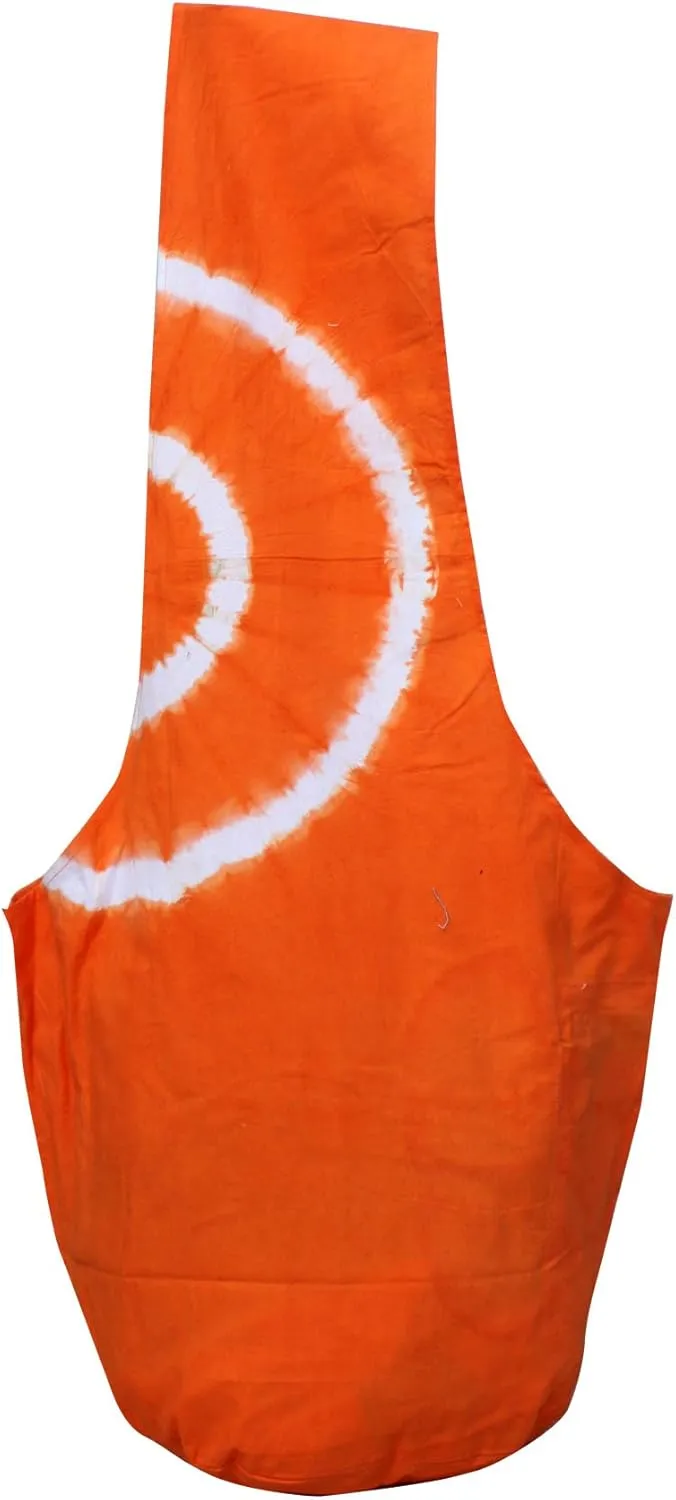 Full Funk Bold Inked Cotton Yaam Shoulder Bag, X-Large, Orange
