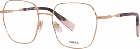 Furla VFU640 08FC Eyeglasses Women's Copper Gold Full Rim Square Shape 54mm