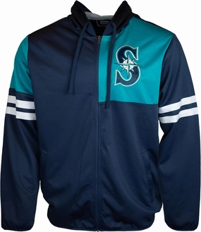 G-III Sports Seattle Mariners Navy Full-Zip Hooded Jacket