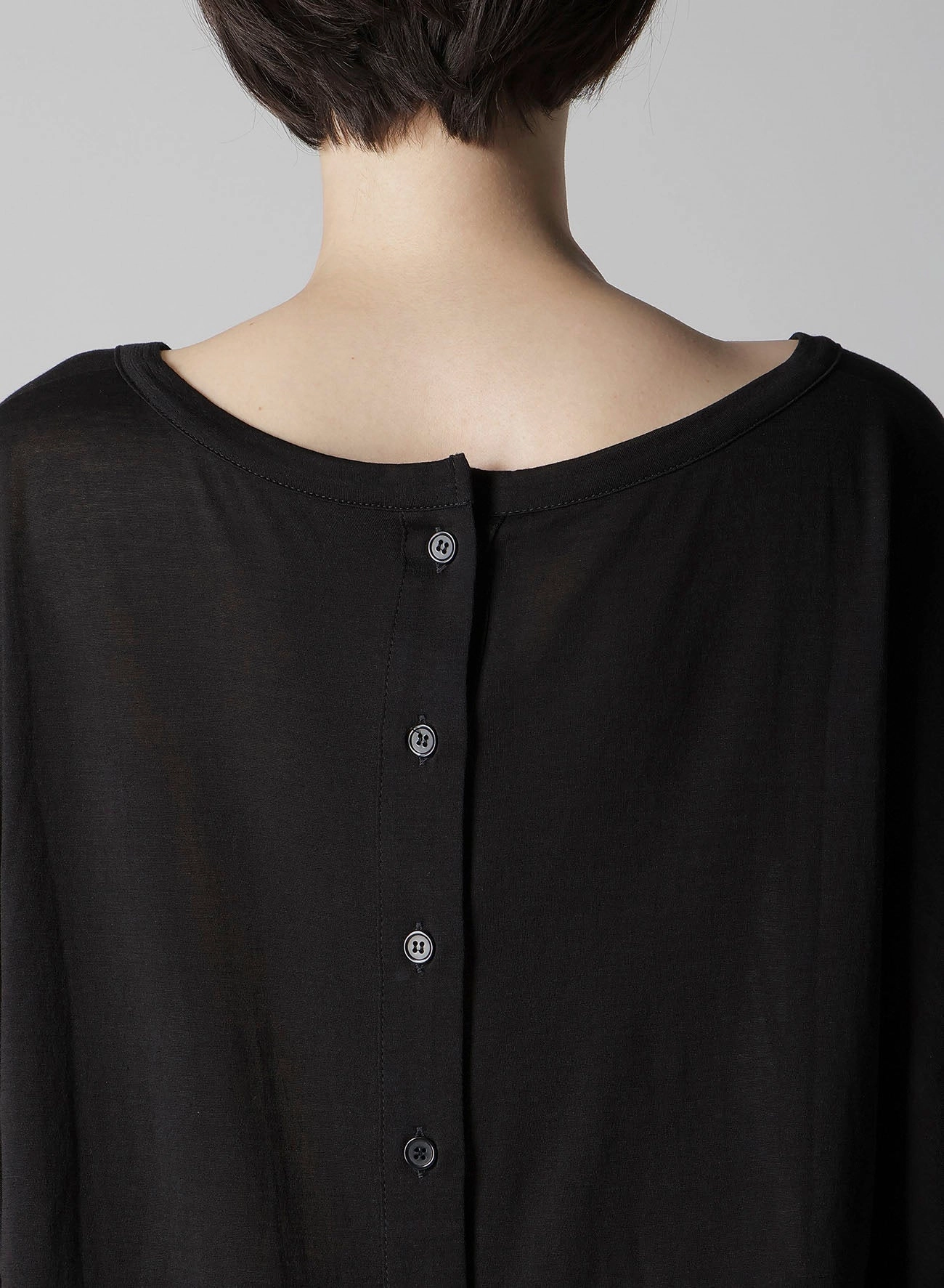 GASSING YARN SINGLE JERSEY BACKSIDE BUTTON CARDIGAN