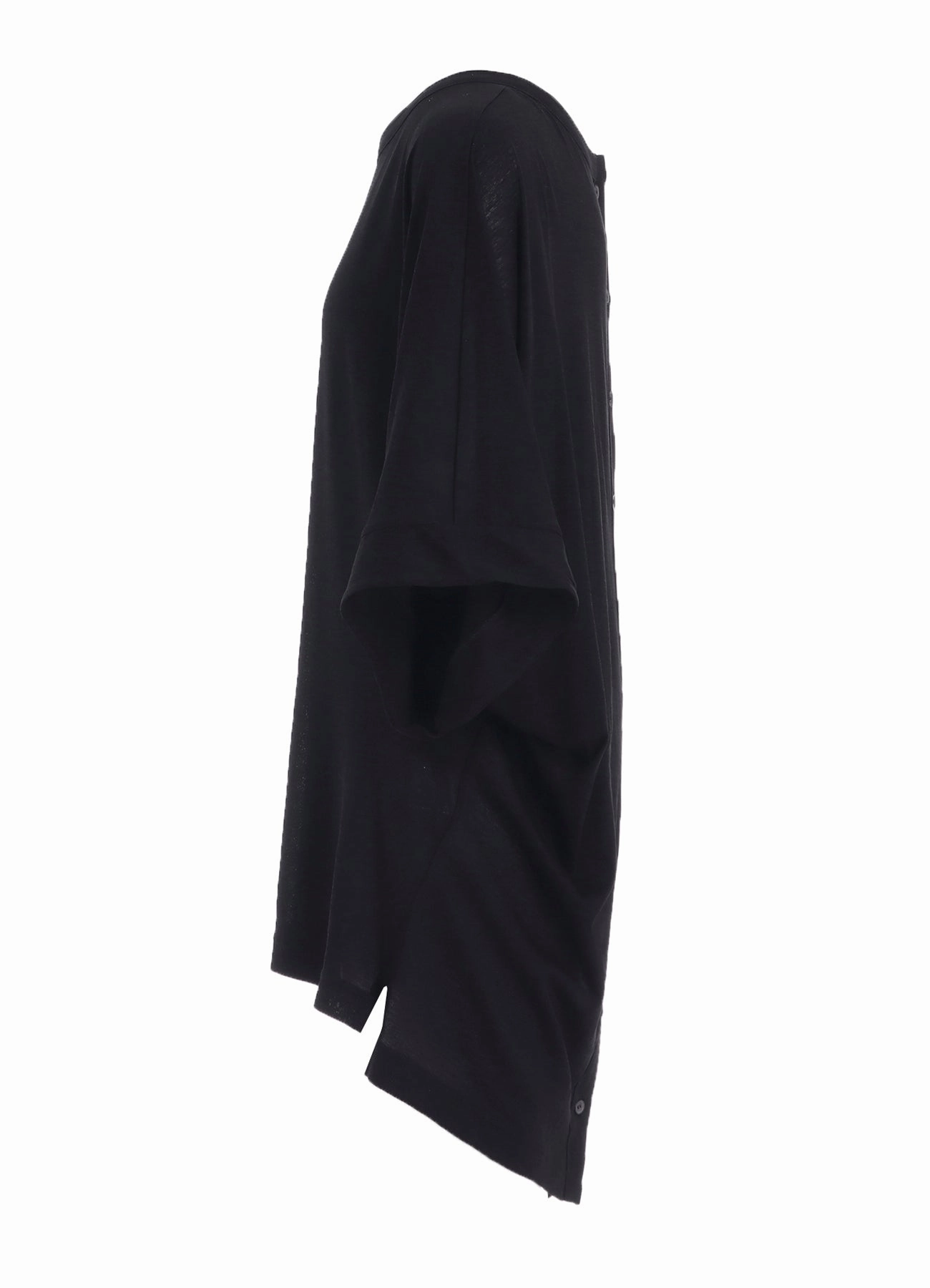 GASSING YARN SINGLE JERSEY BACKSIDE BUTTON CARDIGAN