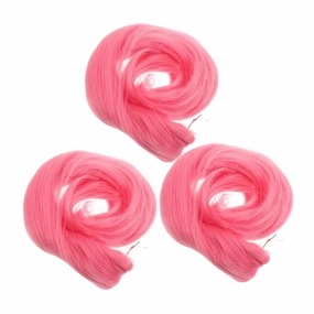 Gatuida 3pcs Pink Synthetic Crochet Hair Extensions Long Braiding Hair for Women for Festival Parties and Stylish Pink Hairstyles