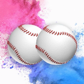 Gender Reveal Baseball Set, PINK & BLUE Powder Kit For Complete Surprise on Baby Boy Girl Gender Reveal Party. The ONLY Spill Proof Gender Reveal Baseball, with Most Powder Creates HUGE Puff