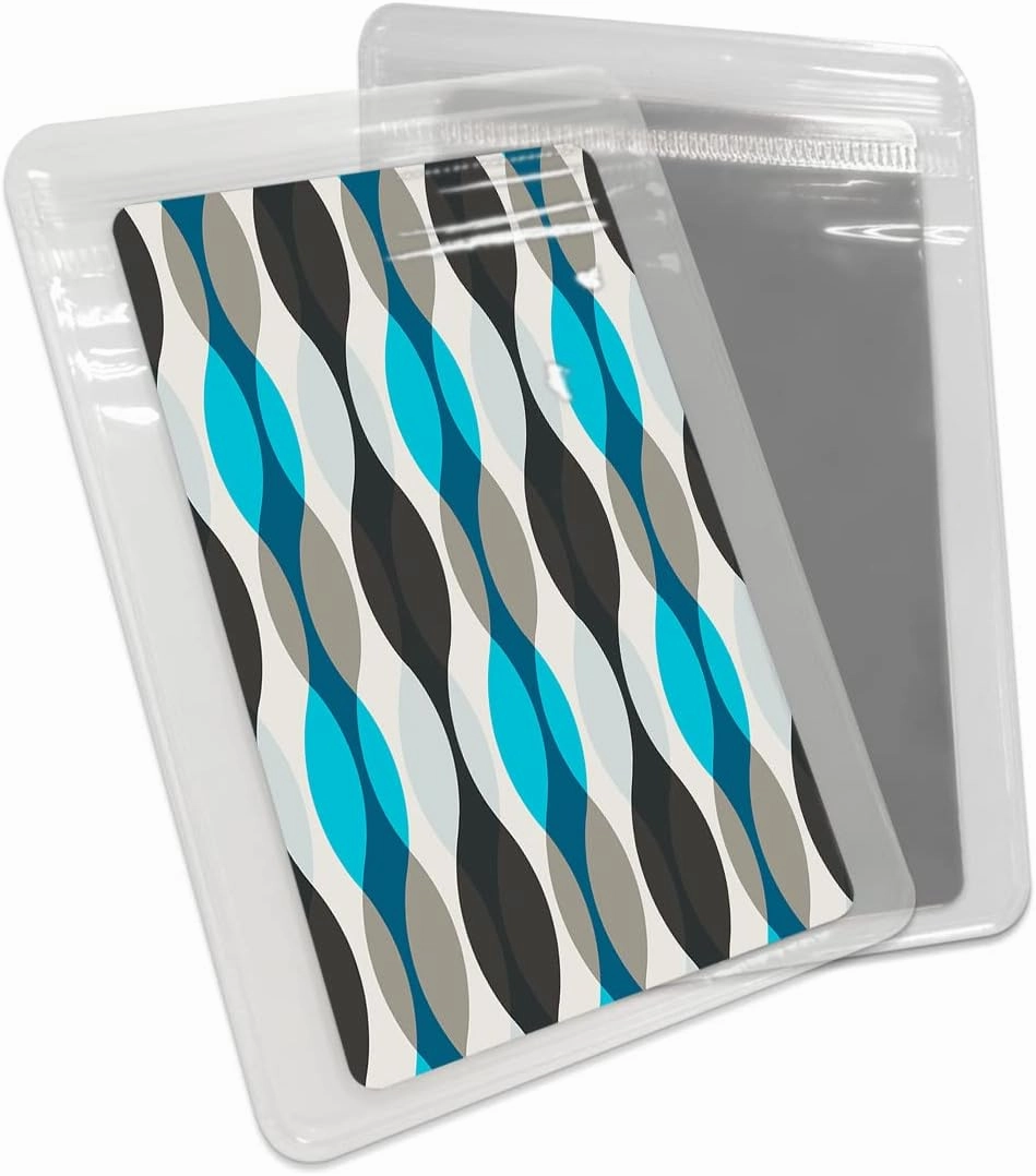 Geometric Abstract Art Water Ripple Small Compact Mirror for Purse, Geometric Abstract Art Water Ripple Travel Makeup Mirror for Women Men, Rectangular Handheld Compact Pocket Mirror 2 PCS
