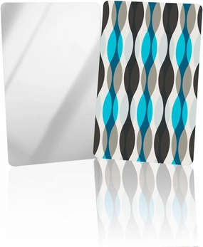 Geometric Abstract Art Water Ripple Small Compact Mirror for Purse, Geometric Abstract Art Water Ripple Travel Makeup Mirror for Women Men, Rectangular Handheld Compact Pocket Mirror 2 PCS