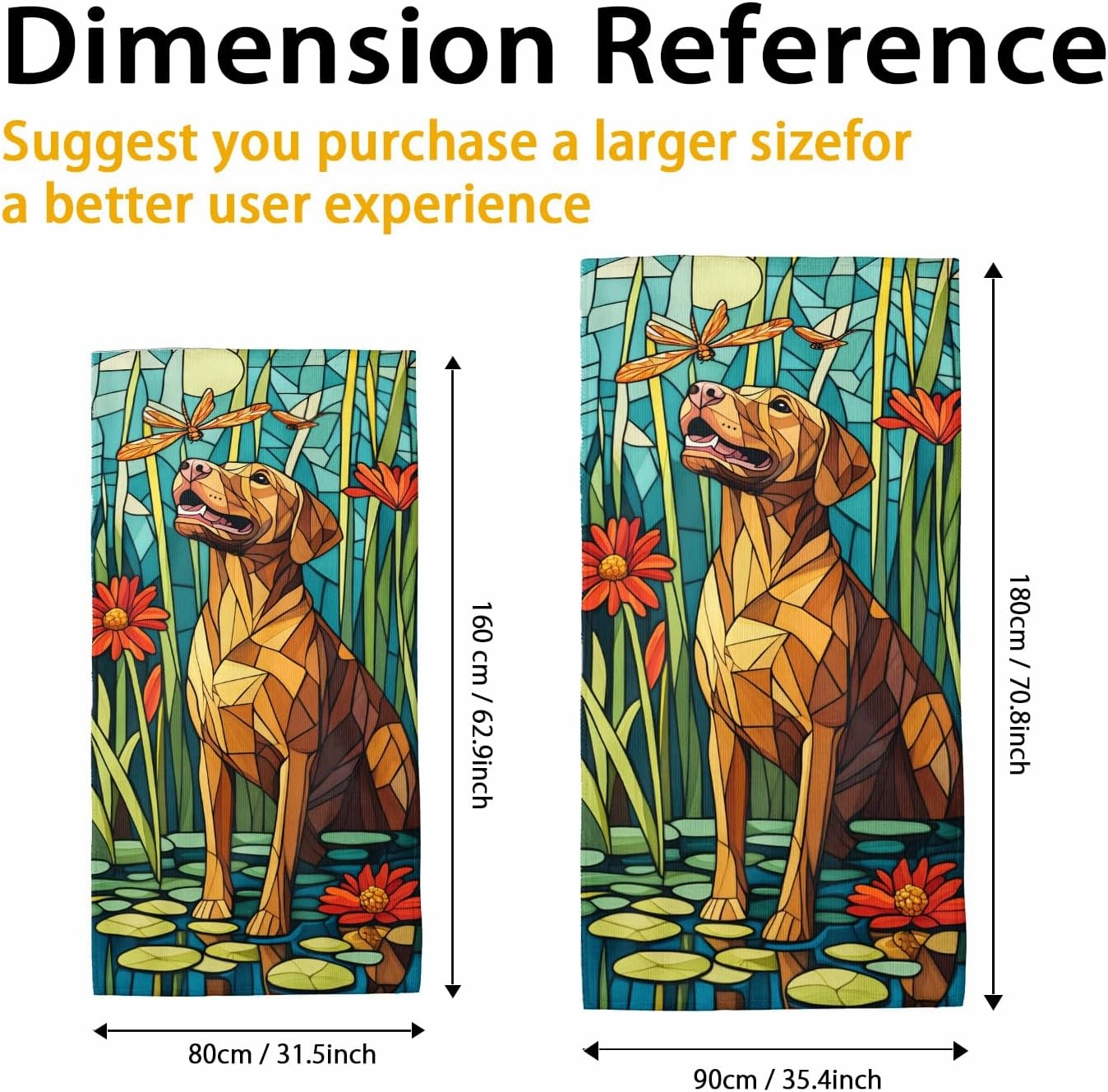 Geometric Yellow Lab Beach Towel Vibrant Dog Design Microfiber Quick Dry Sand Free Soft Lightweight Bath Towel for Pool Camping Picnic Travel Essentials 70x35 Inch