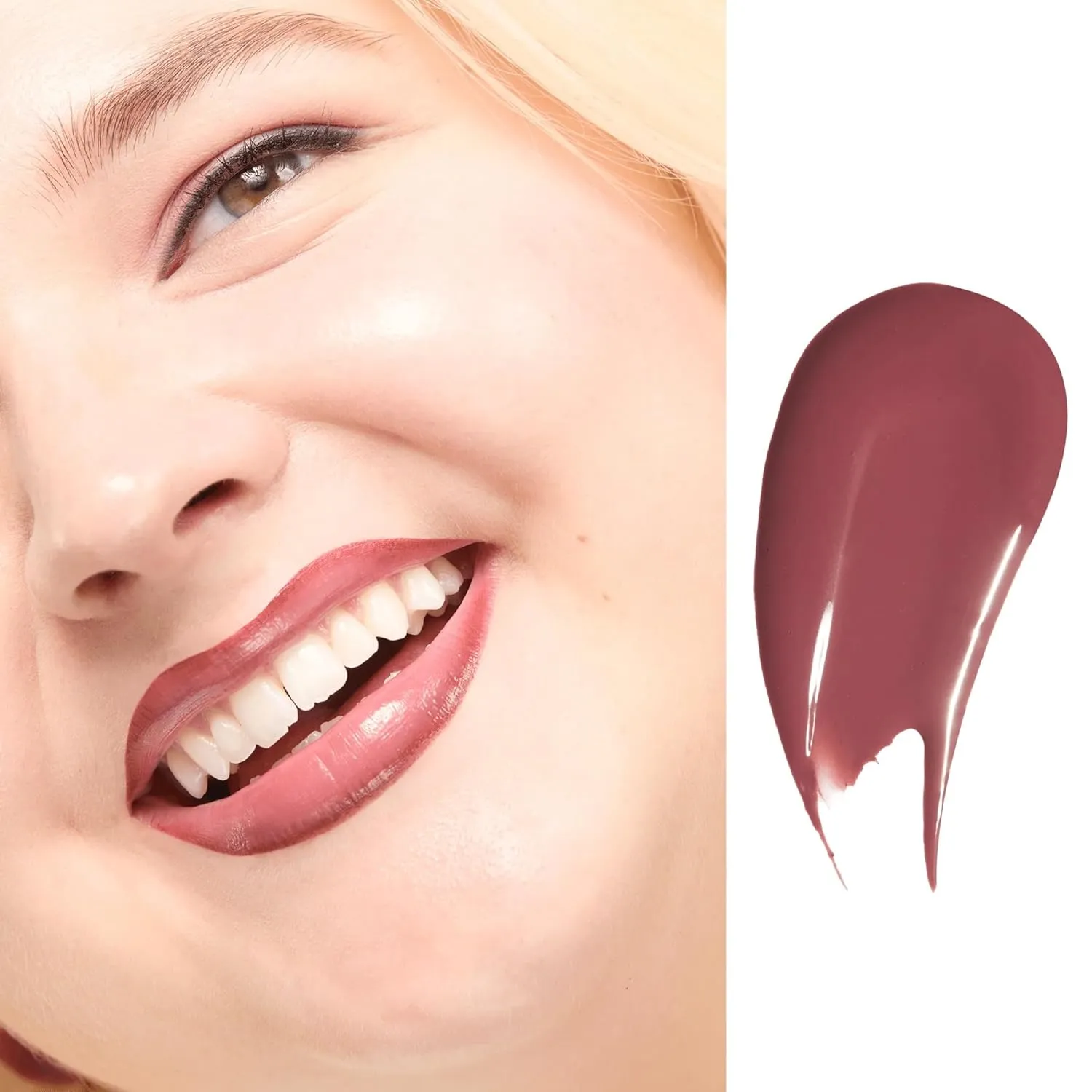 Gerard Cosmetics Color Your Smile Lip Gloss Divalicious, Super Pigmented Mauve Purple Lip Gloss with LED Light and Mirror, Shiny Finish, Hydrating Mauve Lipstick, Cruelty Free and Made in USA