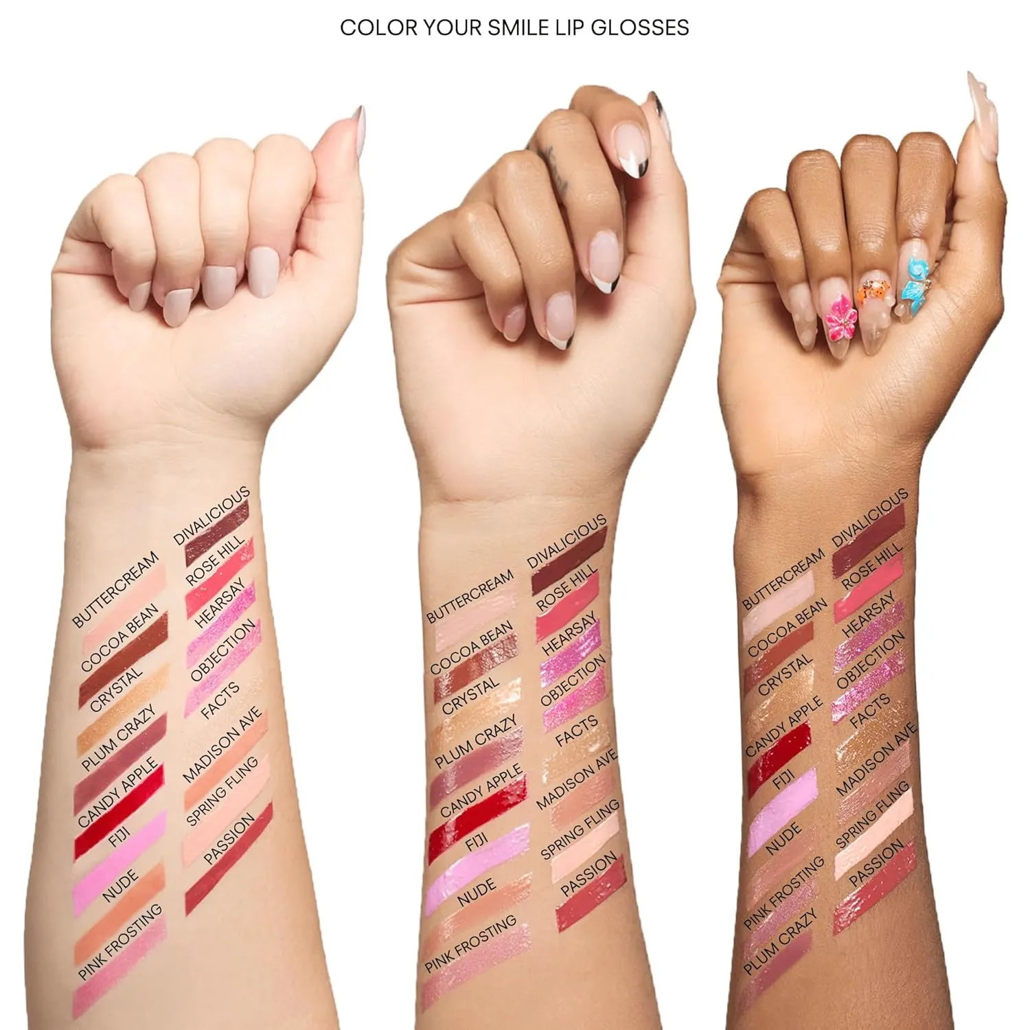 Gerard Cosmetics Color Your Smile Lip Gloss Divalicious, Super Pigmented Mauve Purple Lip Gloss with LED Light and Mirror, Shiny Finish, Hydrating Mauve Lipstick, Cruelty Free and Made in USA