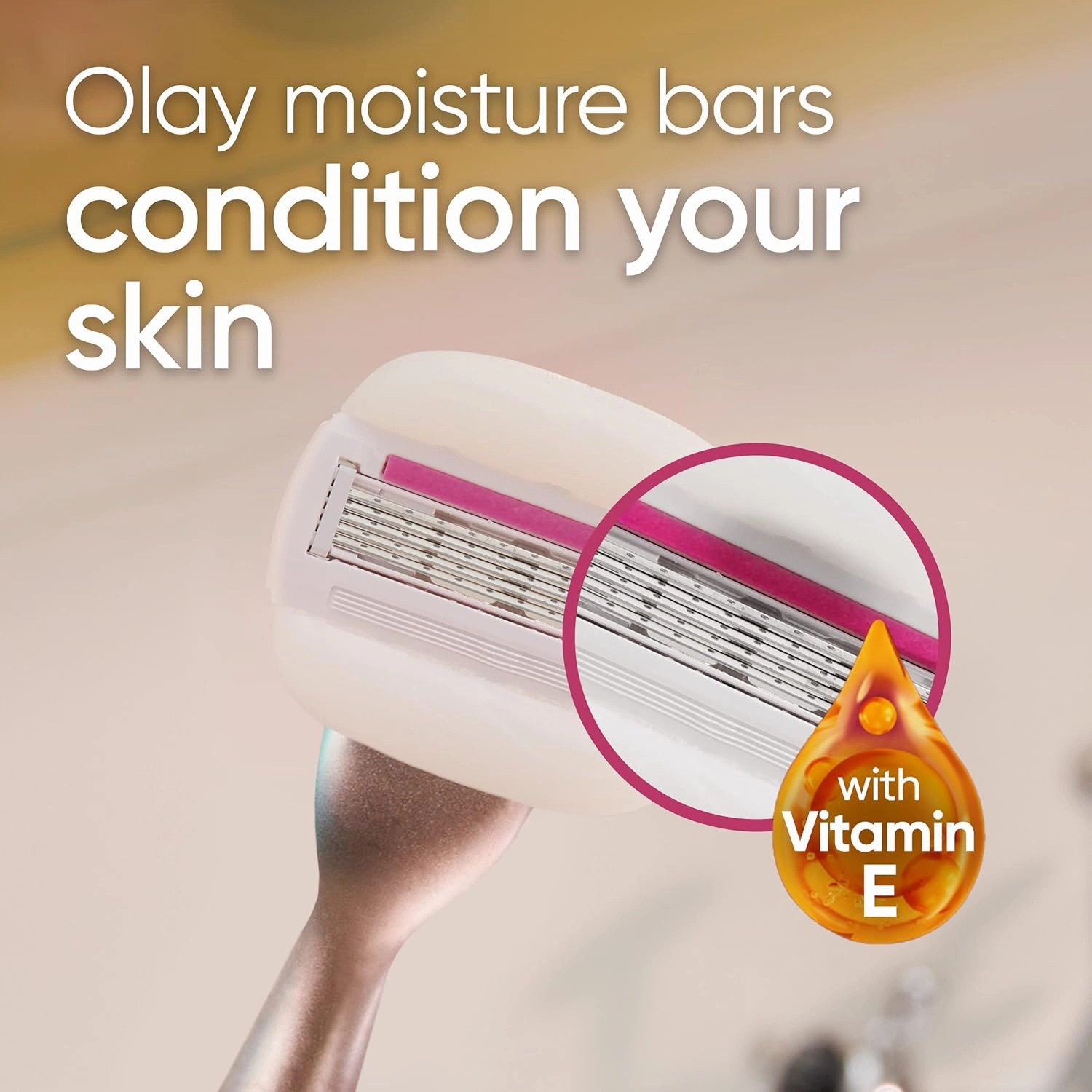 Gillette Venus Comfortglide plus Olay Sugarberry Women's Razor with Rose Gold Metal Handle   4 Blade Refills