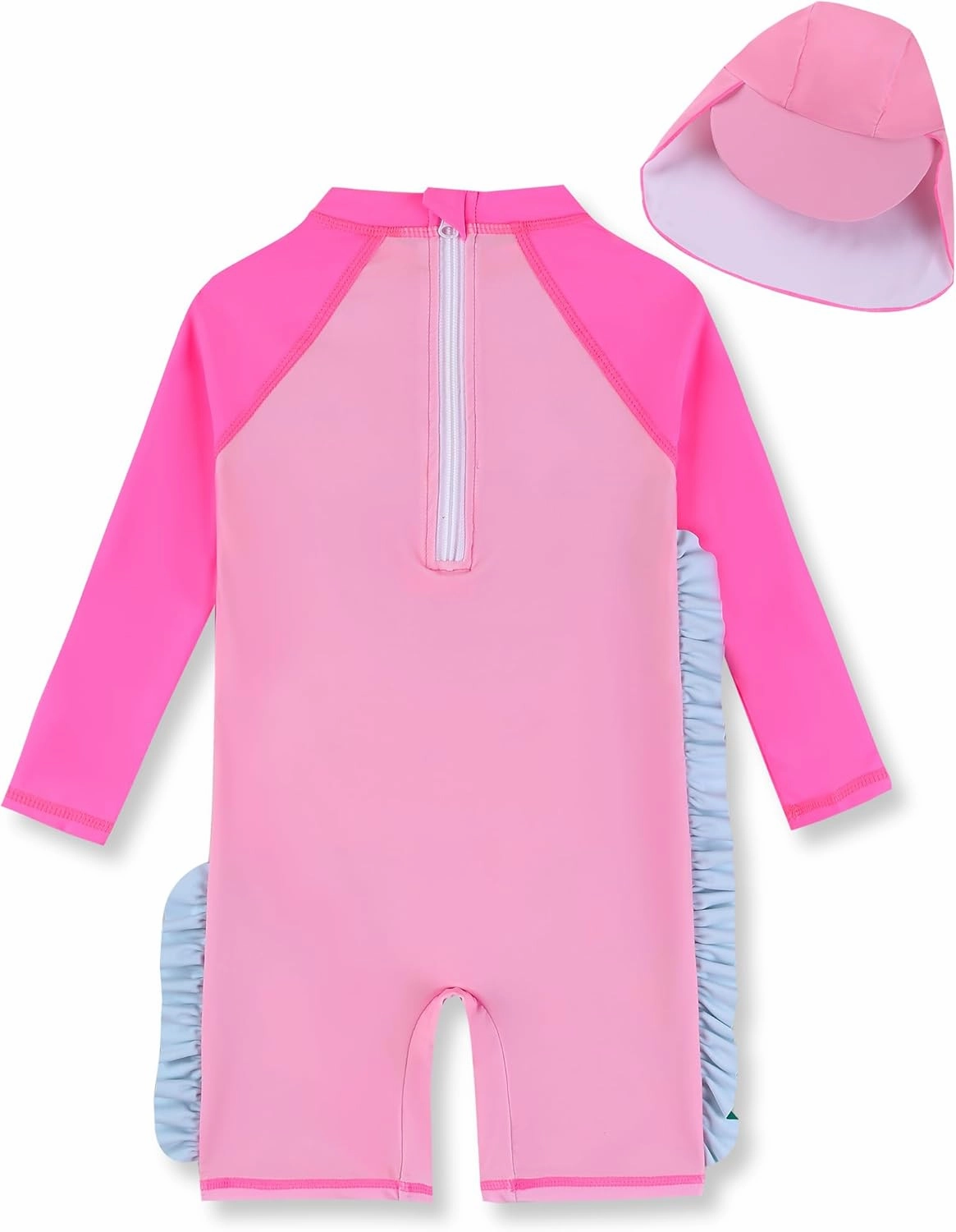 Girls Long Sleeve Rashguard Sets Kids One Piece Swimsuit Bathing Suit UPF 50  UV Zipper Swimwear