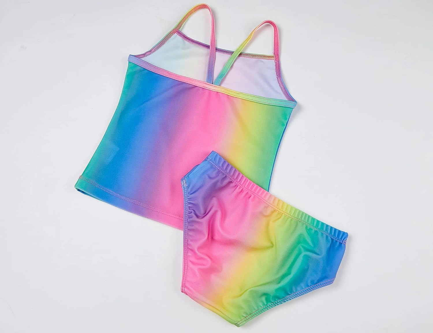 Girls Tankinis Two Pieces Swimsuits Hawaiian Beach Sport Bathing Suit Set for 2-12 Years Old Kids