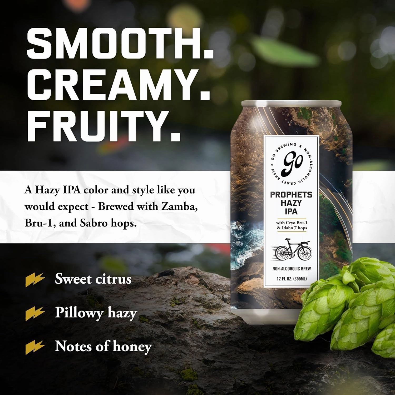 Go Brewing - IPA 12 Mixed Pack - Non Alcoholic Beer - Small Batch Brew - Low Calorie Drink - Featuring Double IPA, Prophets Hazy IPA, Citrus IPA & Tropical IPA - Low-Calorie, NA Brew (12 oz, 12 Pack)