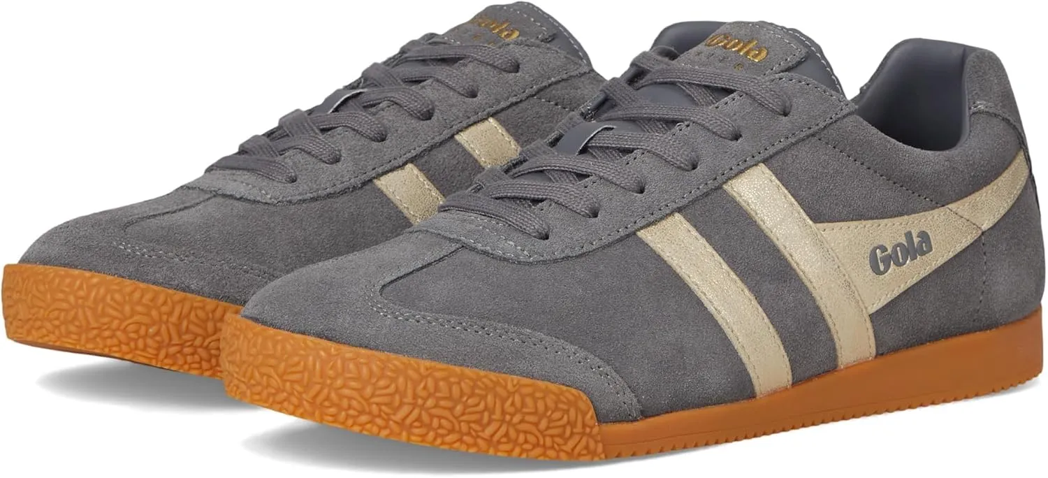 Gola Women's Harrier Mirror Sneaker, Ash/Gold/Gum, 9.5
