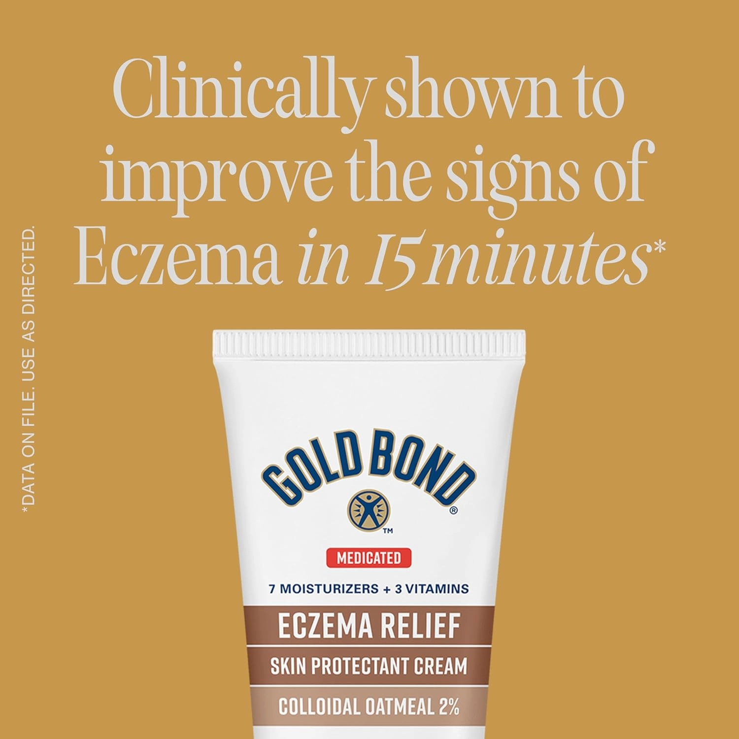 Gold Bond Medicated Eczema Relief Skin Protectant Cream, 8 oz., with 2% Colloidal Oatmeal (Pack of 2)