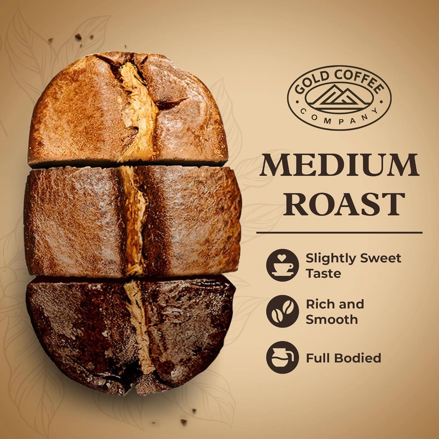 Gold Coffee | Kanaloa Premium House Blend, Medium Roast, Whole Bean | 100% Arabica Coffee, 2 lbs.