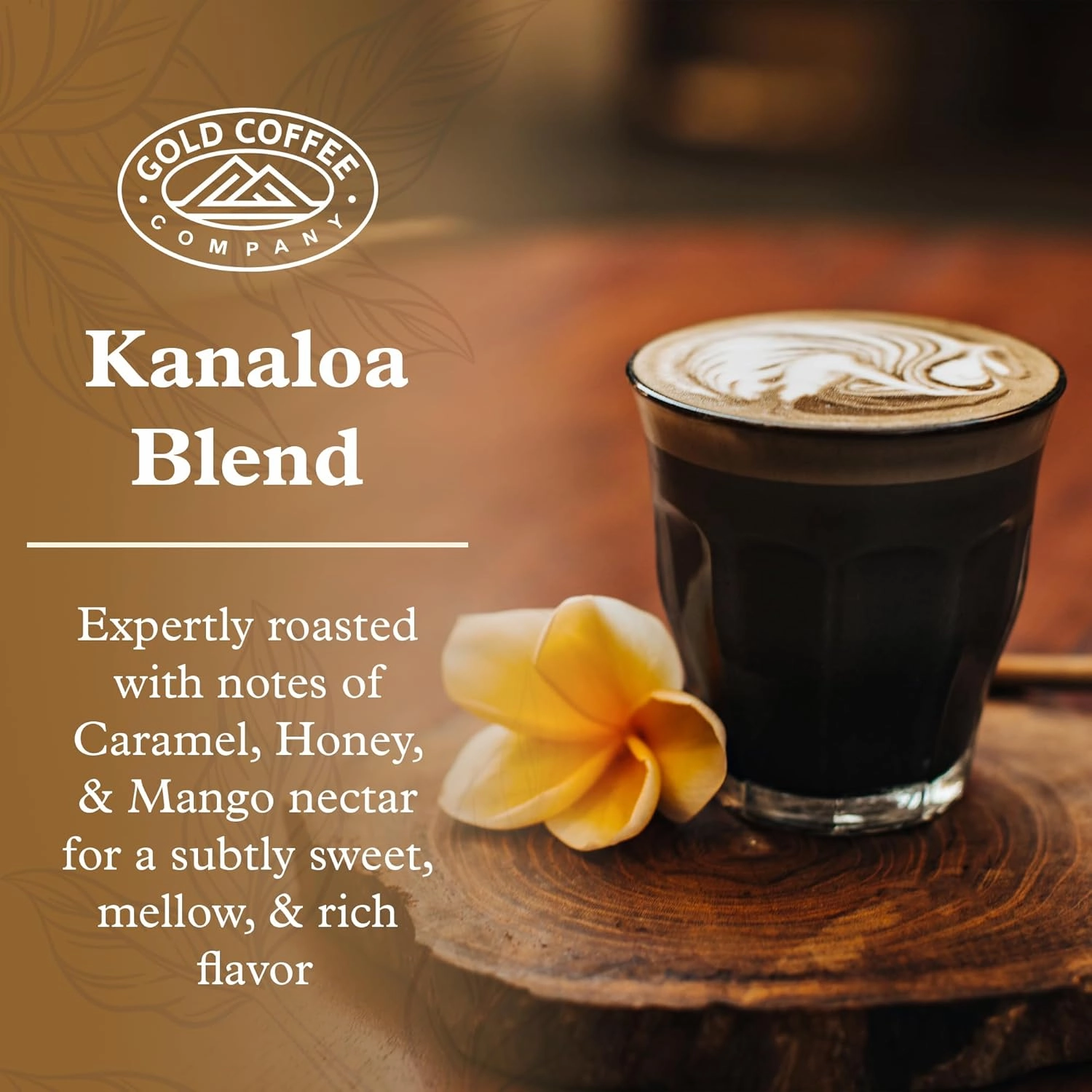 Gold Coffee | Kanaloa Premium House Blend, Medium Roast, Whole Bean | 100% Arabica Coffee, 2 lbs. (Pack of 2)