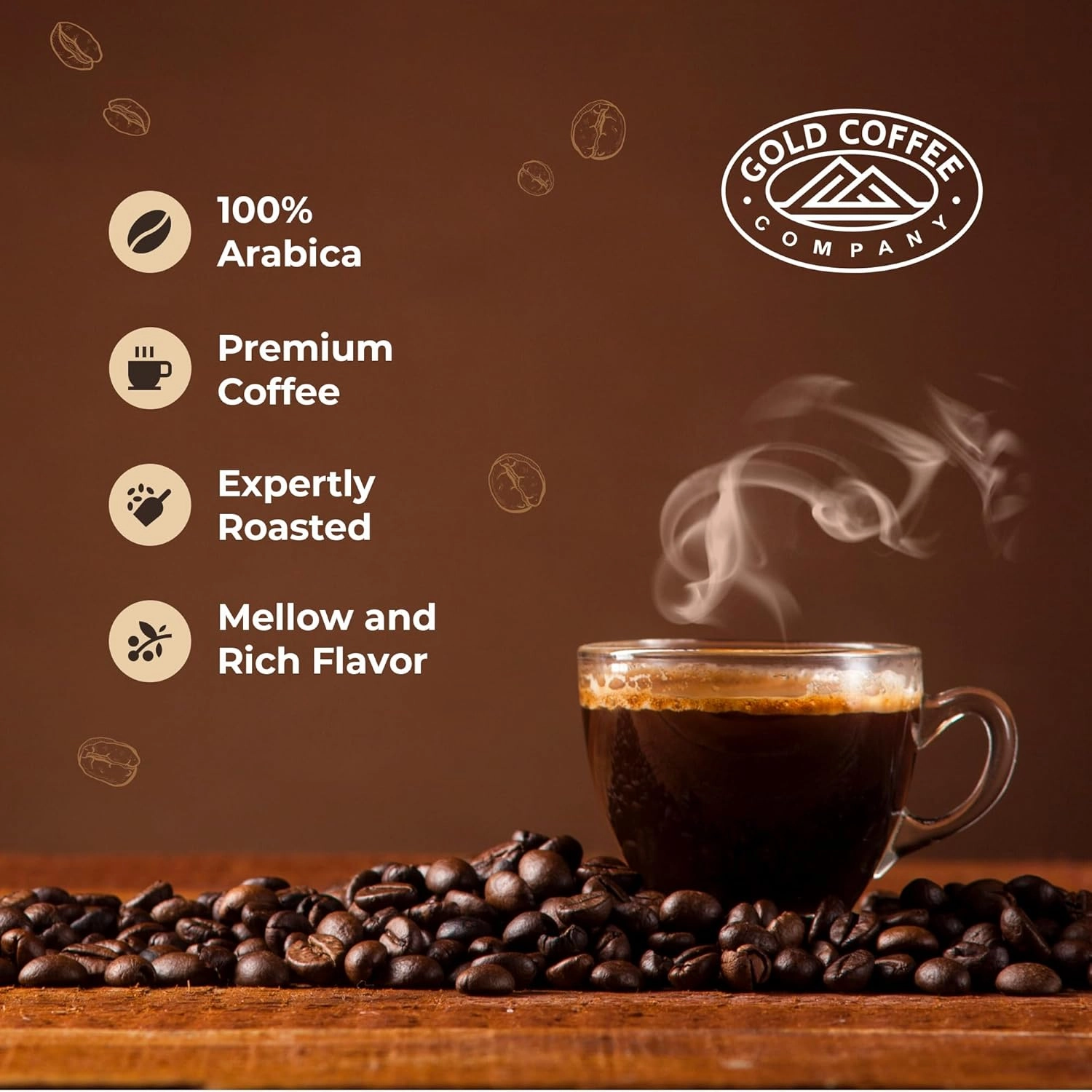 Gold Coffee | Kanaloa Premium House Blend, Medium Roast, Whole Bean | 100% Arabica Coffee, 2 lbs. (Pack of 2)