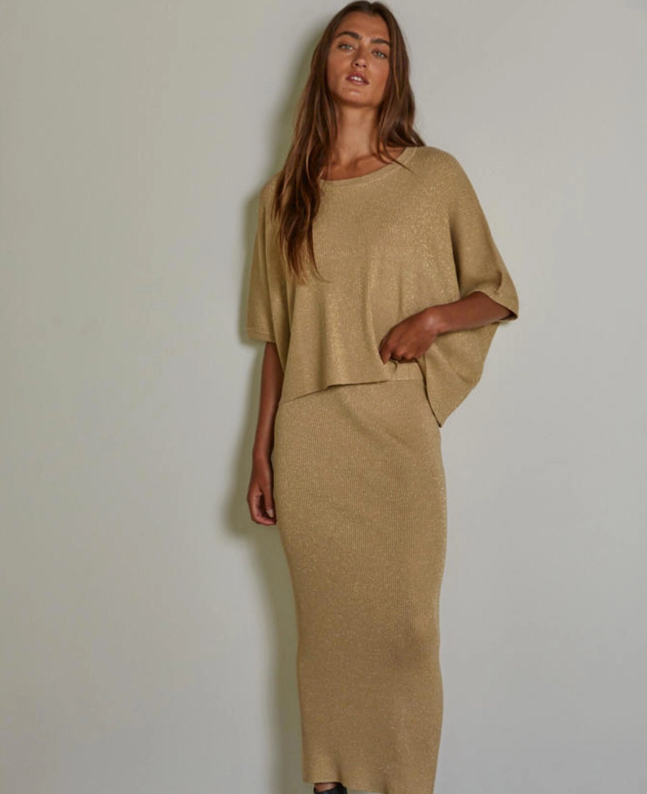 Gold Lux Shimmer Sweater