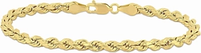 Gold Rope Chain Bracelet for Men & Women – 100% Real 10k or 14k Gold, Lightweight, Premium Craftsmanship