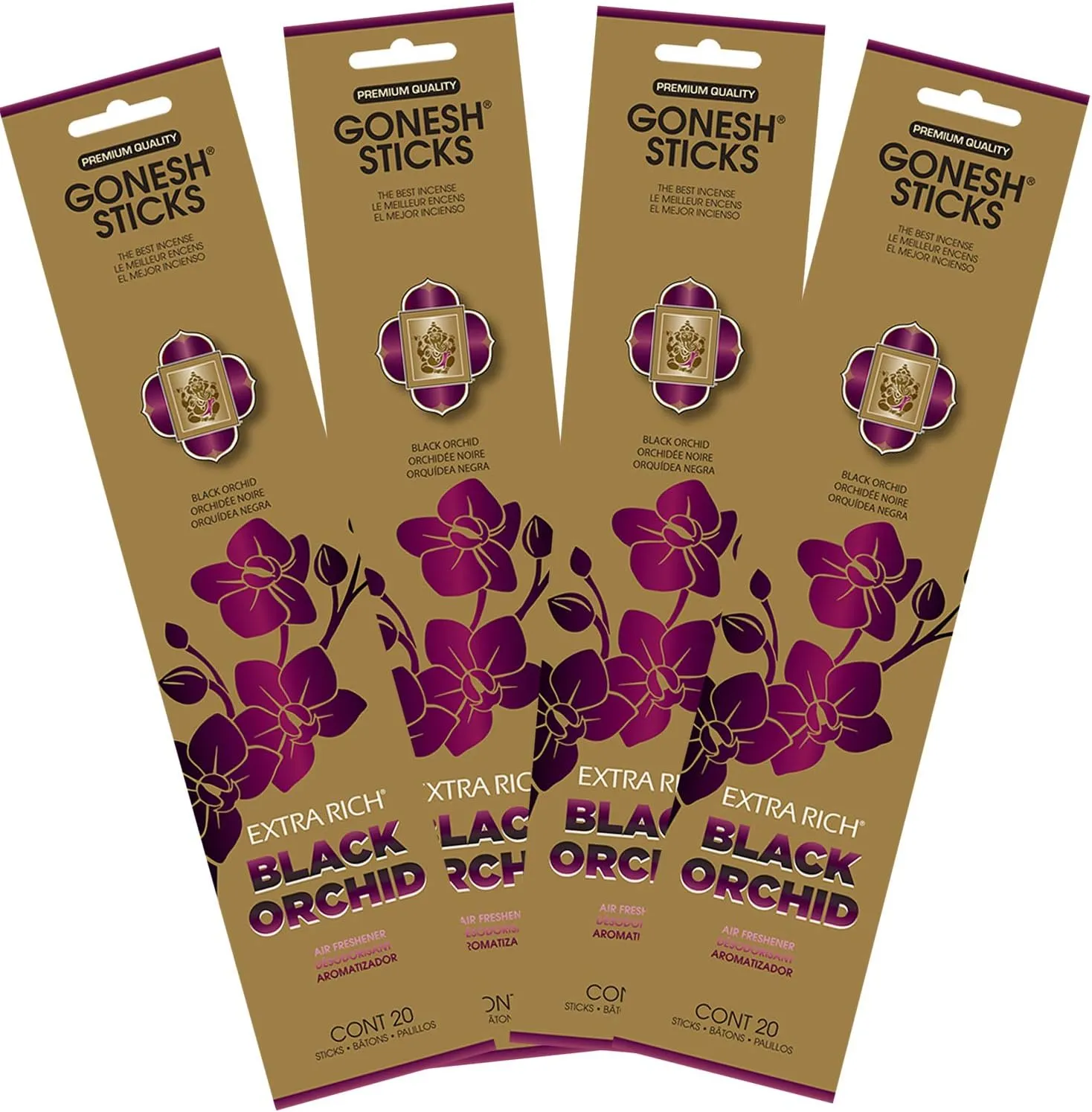 Gonesh Extra Rich Black Orchid - 4 Pack