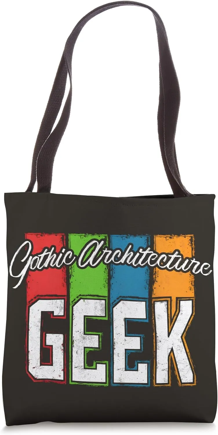 Gothic Architecture Geek Dark and Elegant Tote Bag