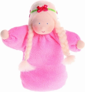 Grimm's Lavender Girl Little Waldorf Doll, Pink with Braids