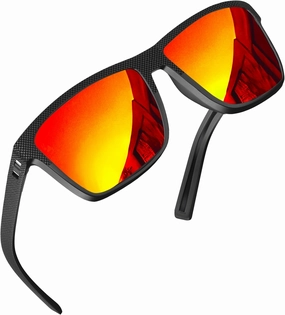 grinderPUNCH Polarized Driving Sunglasses for Men Lightweight UV400 Protection Anti Glare Square Sun Glasses