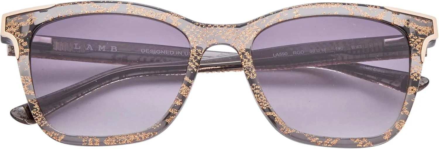 Gwen Stefani LA590 Square Sunglasses for Women, 53 mm, UV400 Protection