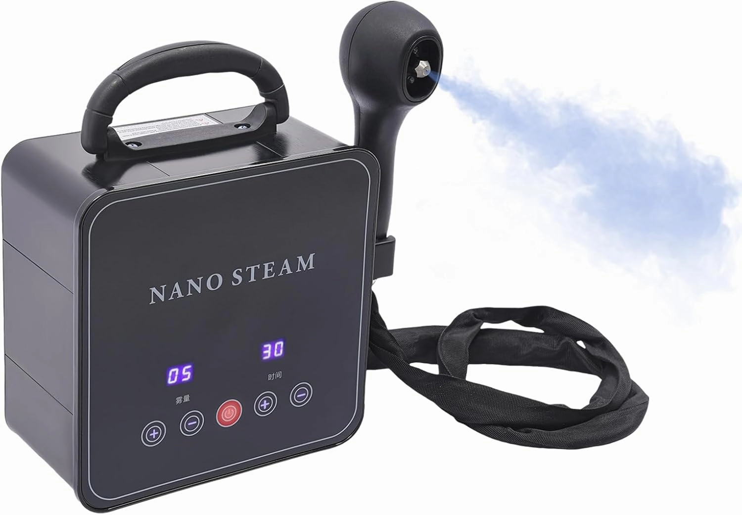 Hair Steamer for Hair Portable Hair Steamer for Black Hair, Removable Nozzle Hair Steamer, Adjustable Mist & Timer, Multifunction Hair Steamer Nano Hair Steamer for Deep Conditioning