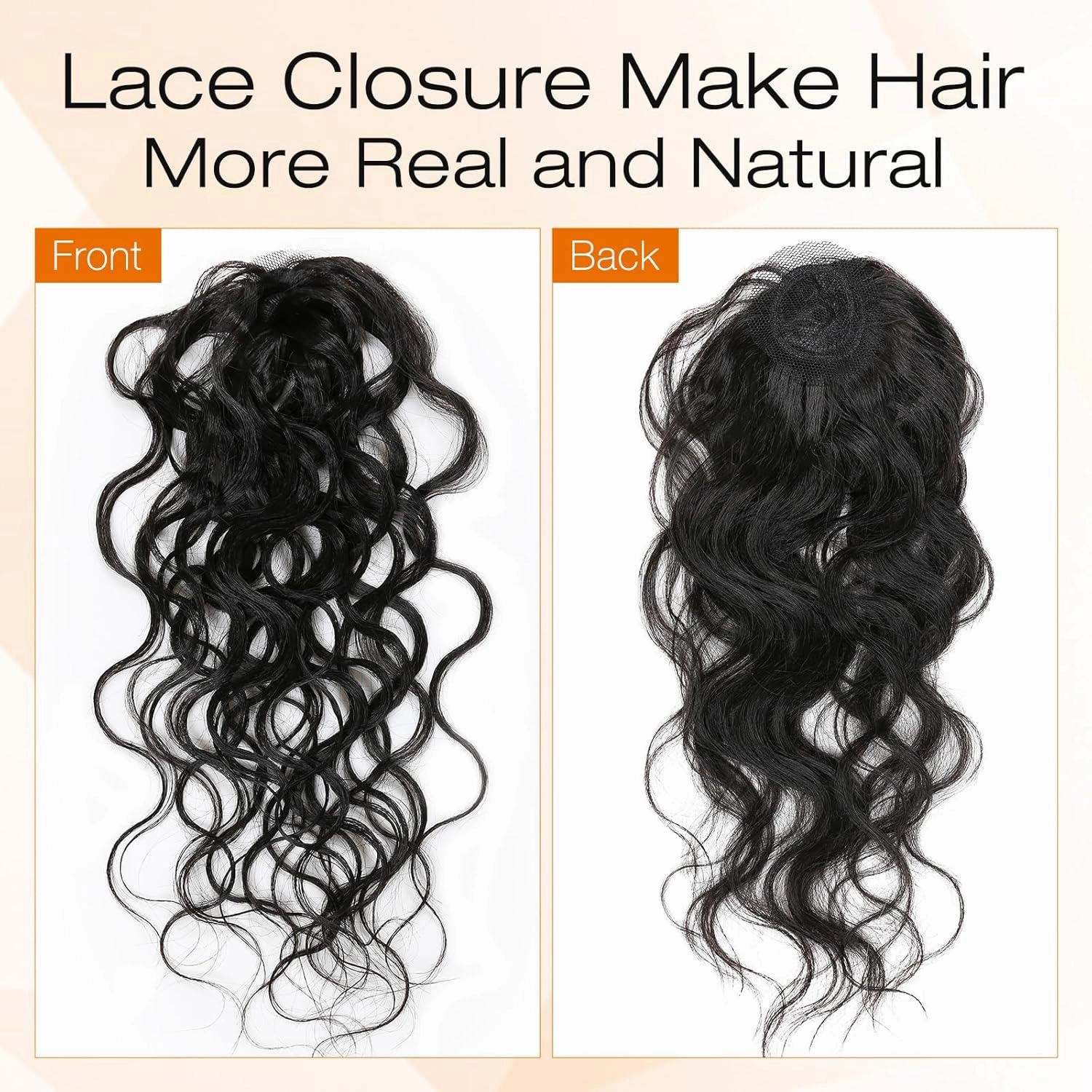 HANNE Synthetic Hair Bundles with Closure Body Wave Hair Extensions 18"20"22" with Lace Closure Heat Resistant Colorful Synthetic Bundles