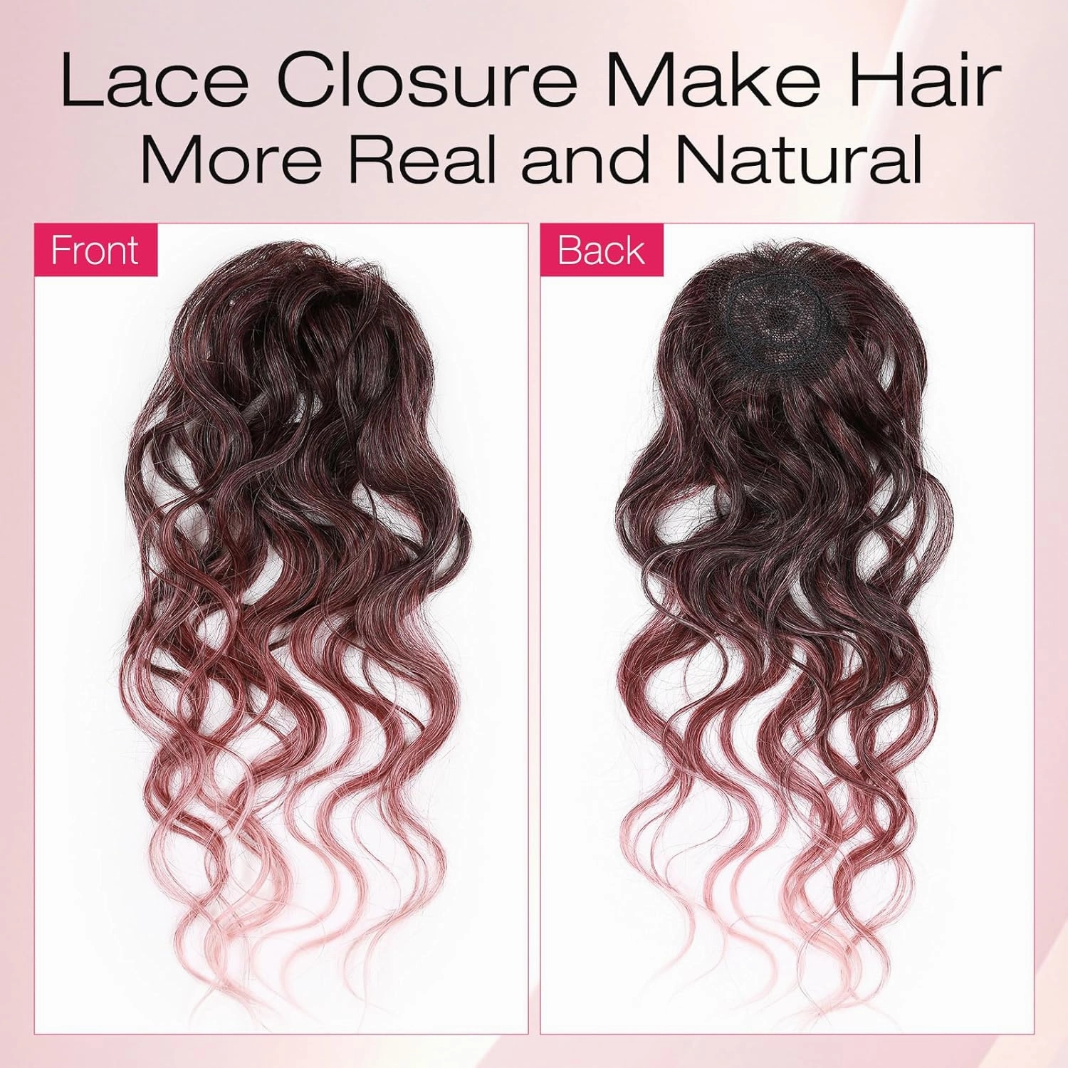 HANNE Synthetic Hair Bundles with Closure Body Wave Hair Extensions 18"20"22" with Lace Closure Heat Resistant Colorful Synthetic Bundles