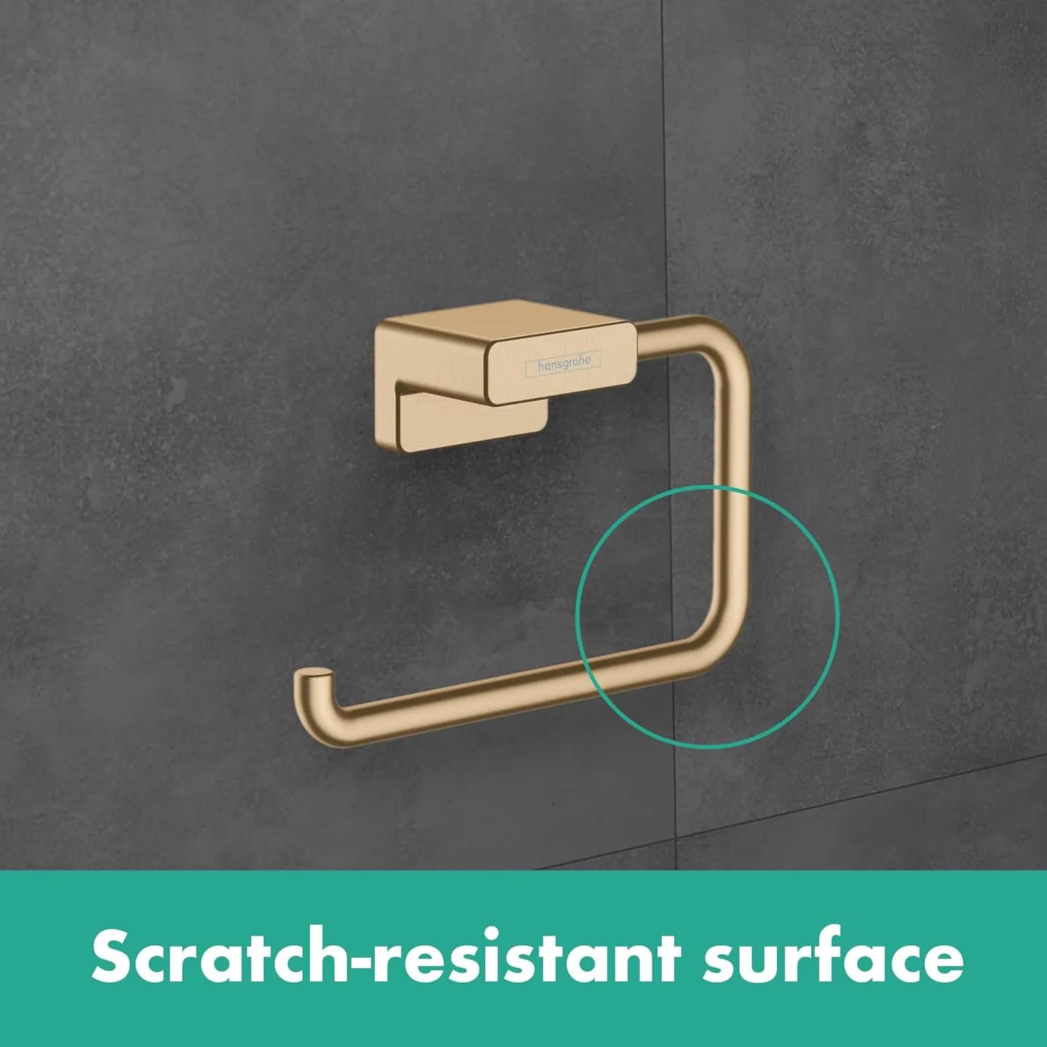 Hansgrohe AddStoris 6-inch Roll Holder without Cover in Chrome, 41771000