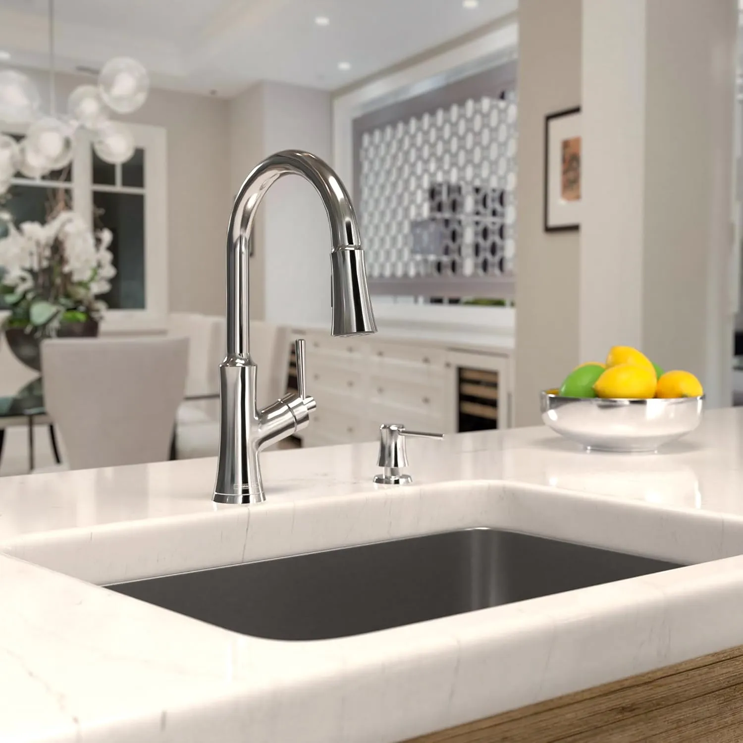 hansgrohe Joleena Chrome High Arc Kitchen Faucet, Kitchen Faucets with Pull Down Sprayer, Faucet for Kitchen Sink, Chrome 04793000, 15.8-Inches Tall