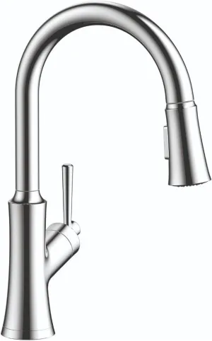 hansgrohe Joleena Chrome High Arc Kitchen Faucet, Kitchen Faucets with Pull Down Sprayer, Faucet for Kitchen Sink, Chrome 04793000, 15.8-Inches Tall