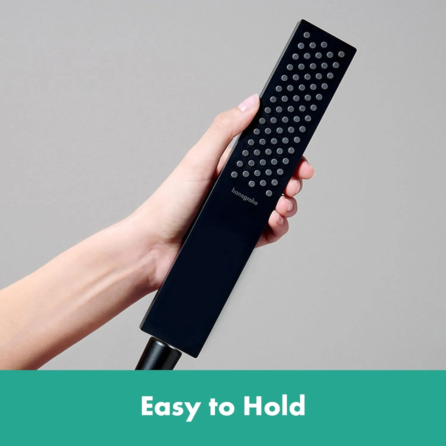 hansgrohe Pulsify E 2-inch Modern Handheld Shower Head 1-Spray PowderRain in Matte Black, 24322671