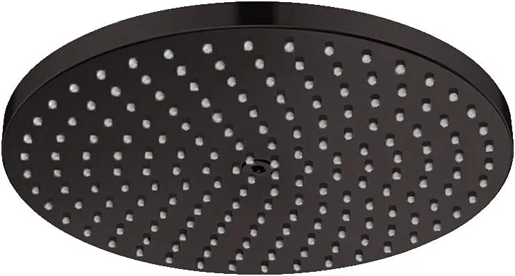 hansgrohe Raindance S 9-inch ShowerheadUpgrade Modern 1-Spray PowderRain Easy Clean with QuickClean in Matte Black, 27624671 Showerhead, 2.5 GPM