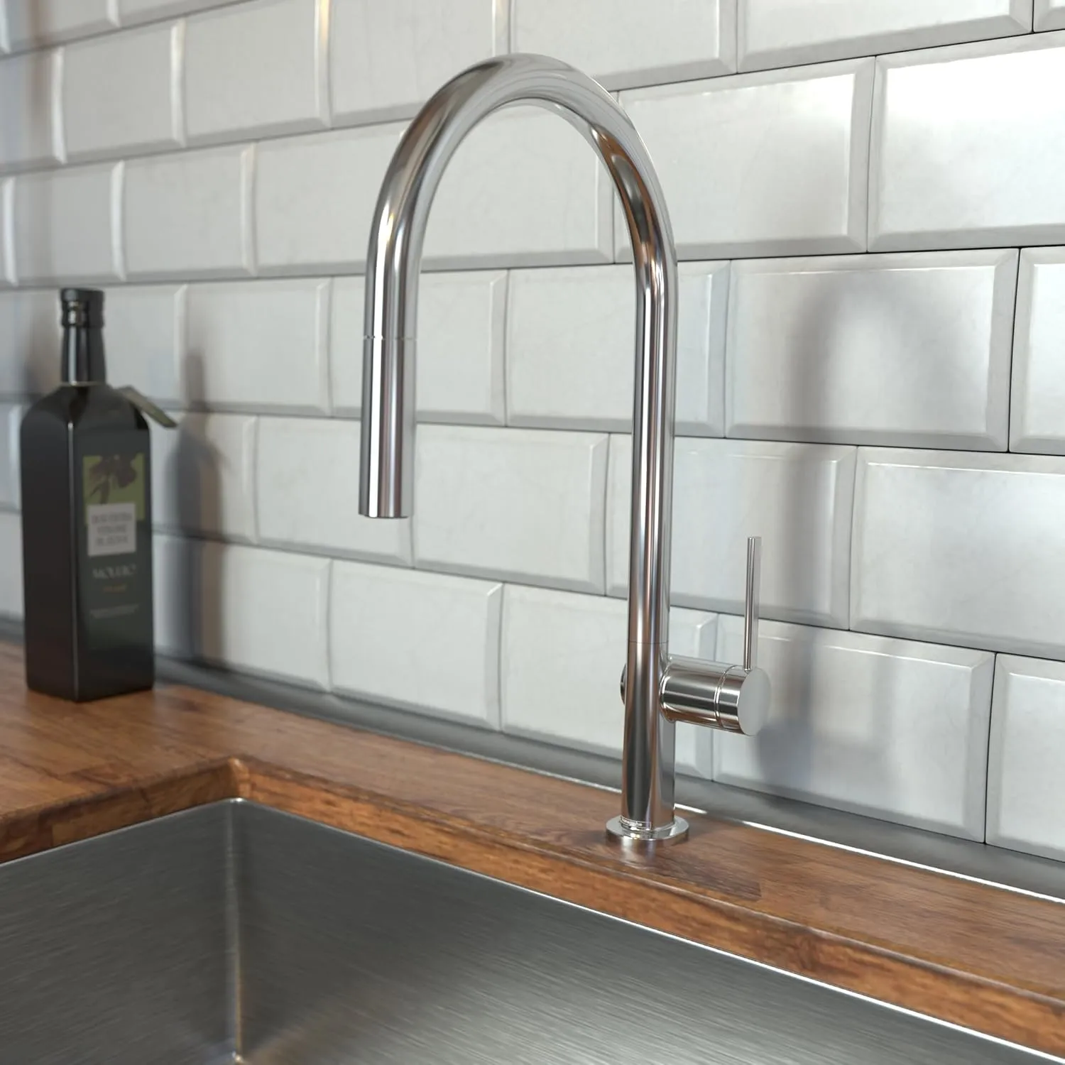 hansgrohe Talis N Chrome High Arc Kitchen Faucet, Kitchen Faucets with Pull Down Sprayer, Faucet for Kitchen Sink, Magnetic Docking Spray Head, Chrome 72800001